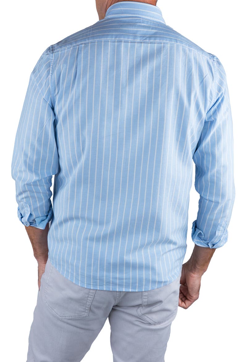 Classic Fit Cotton Oxford Button-Down Shirt, Alternate, color, BLUE STRIPE