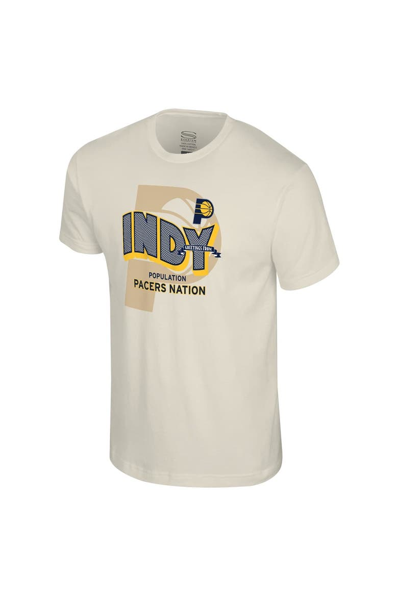 Unisex Stadium Essentials Natural Indiana Pacers Greetings From T-Shirt, Alternate, color, Natural