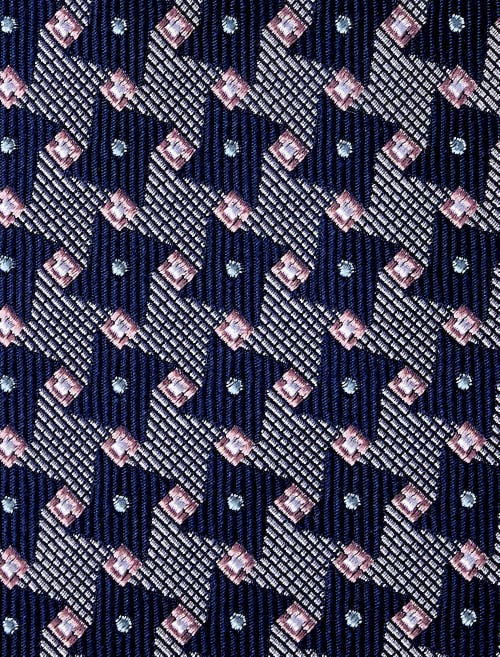Oak Hill Premium By Dxl Big & Tall Geometric Pattern Silk Tie
