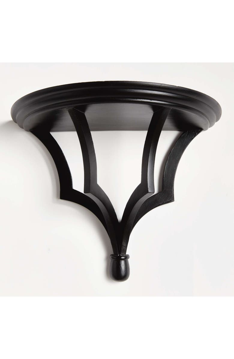 Napa Home & Garden Bennett Antique White Floating Wall Shelf, Alternate, color, Black