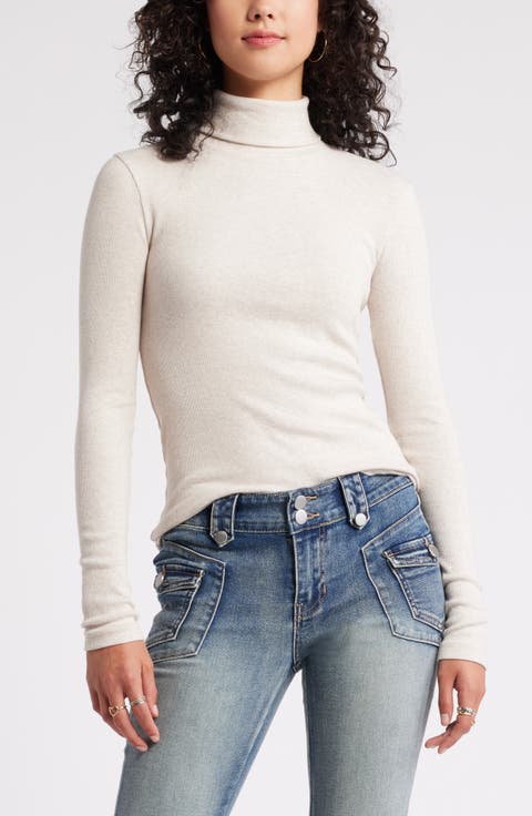 Turtleneck Ribbed Top