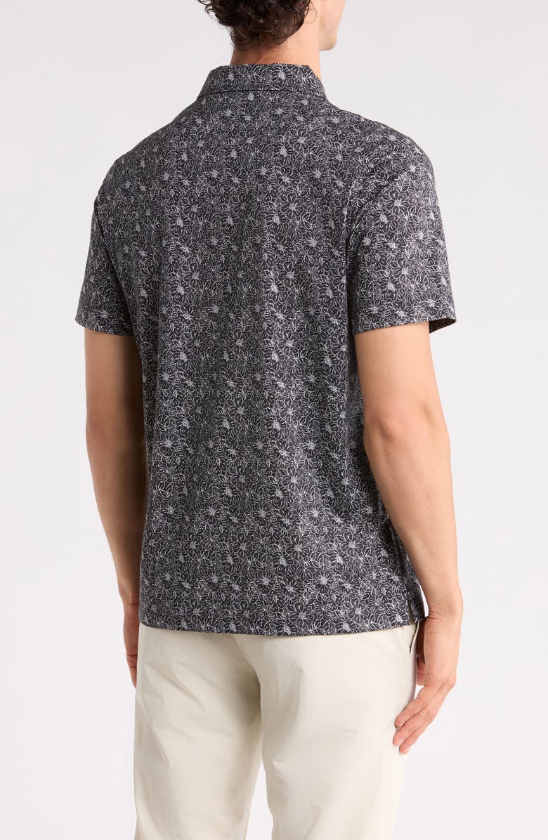 Bugatchi Short Sleeve Polo, Alternate, color, Black