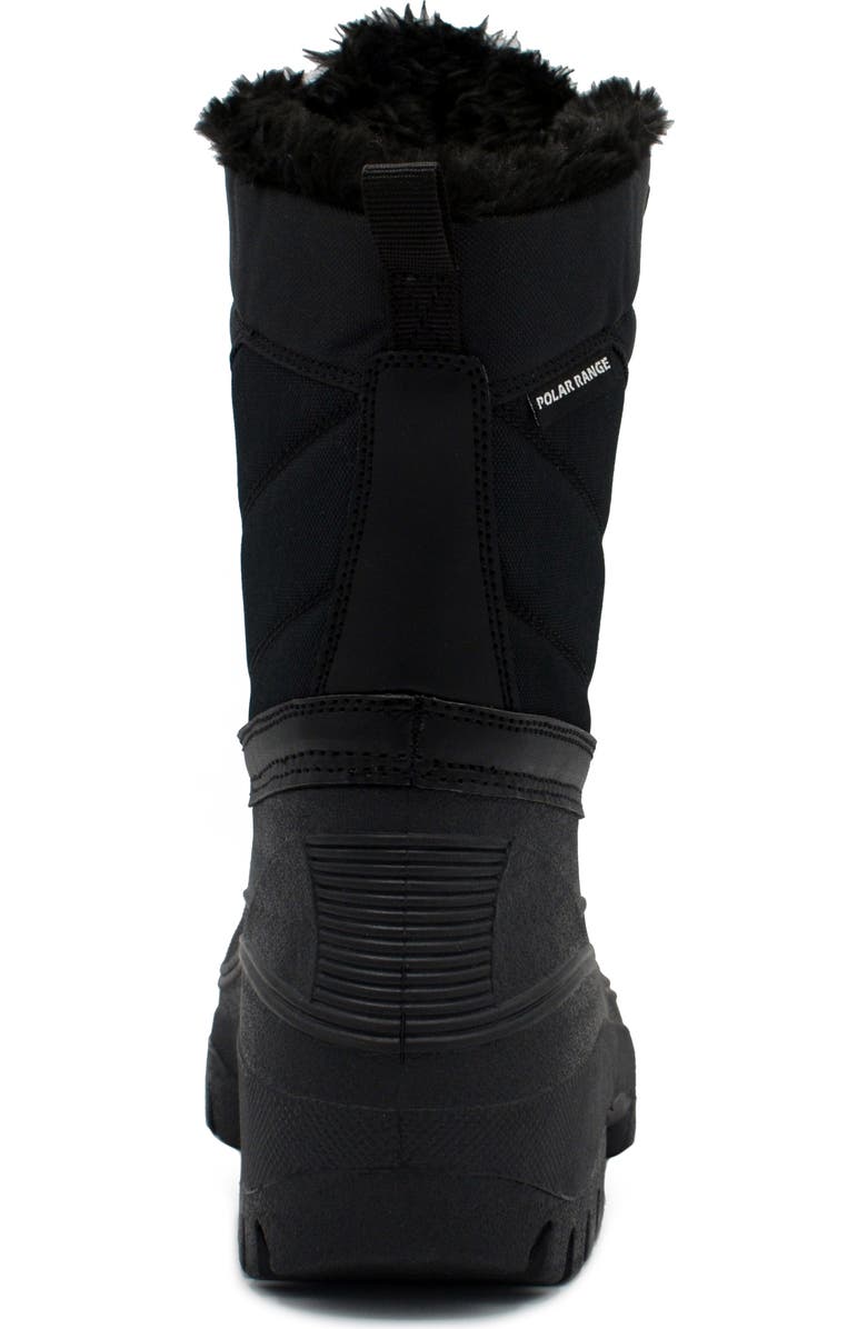 POLAR RANGE Decker Faux Fur Lined Snow Boot, Alternate, color, Black