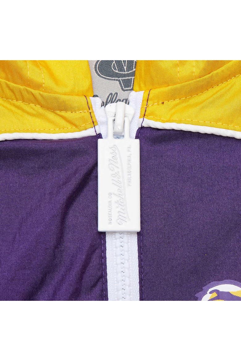 Men's Mitchell & Ness White LSU Tigers Big Shot Premium Full-Zip Windbreaker, Alternate, color, White
