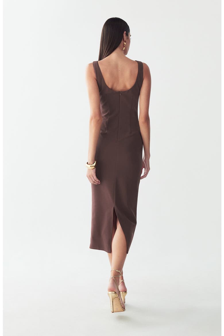Shian Midi Dress, Alternate, color, Chocolate