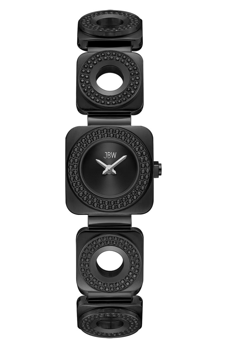 JBW Chasm Bracelet Watch, 22mm, Main, color, Ip Black/ Stainless Steel/ Bla