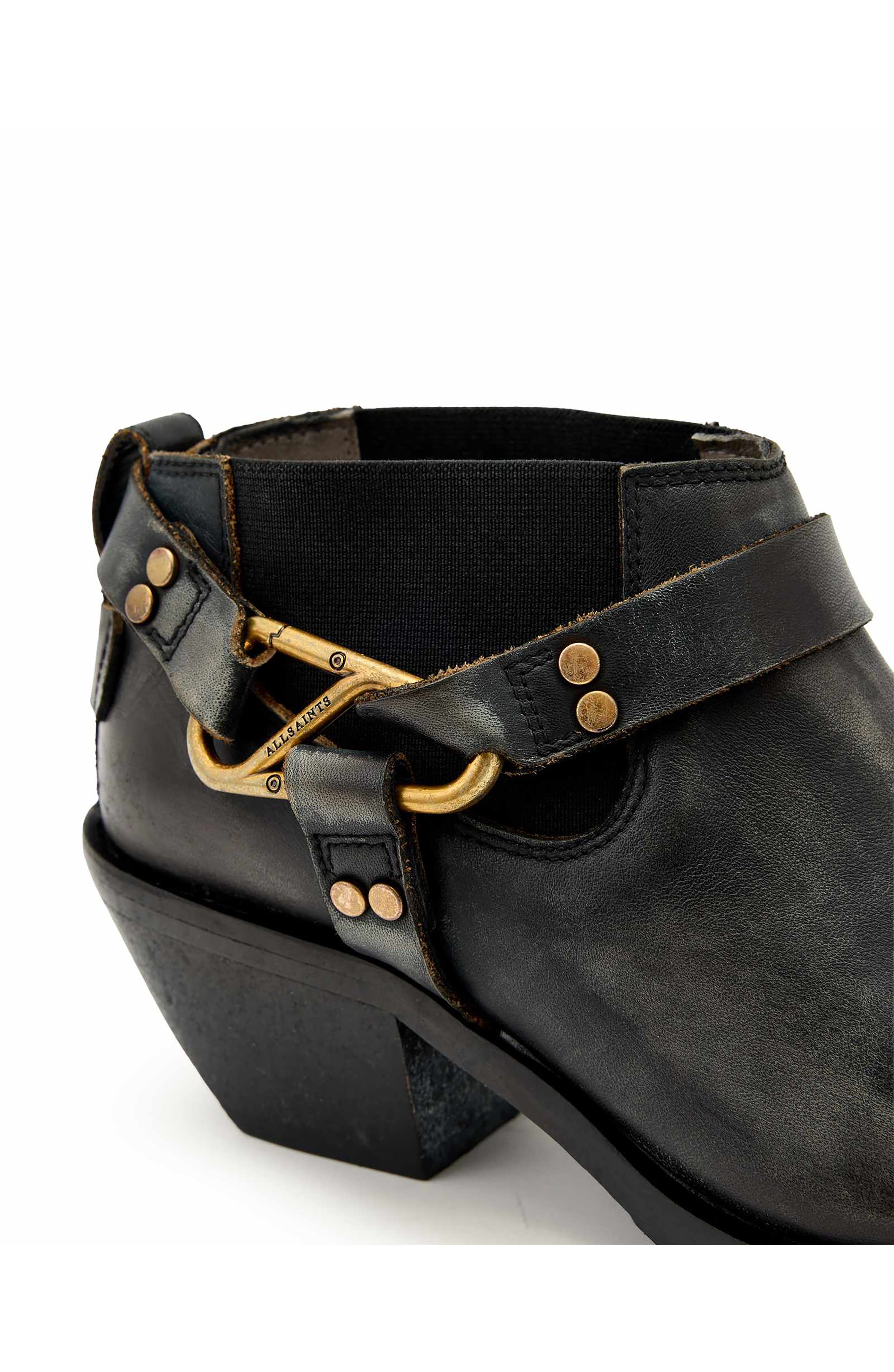 AllSaints Maisy Western Bootie, Alternate, color, Dark Brown