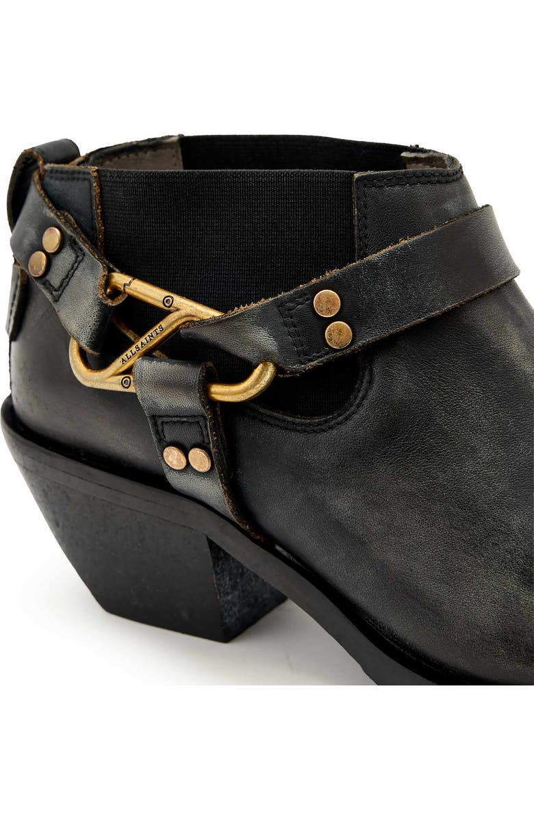 AllSaints Maisy Western Bootie, Alternate, color, Dark Brown