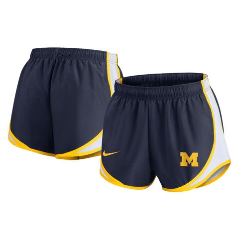 Women's Nike Navy Michigan Wolverines Spring Break Tempo Performance Shorts