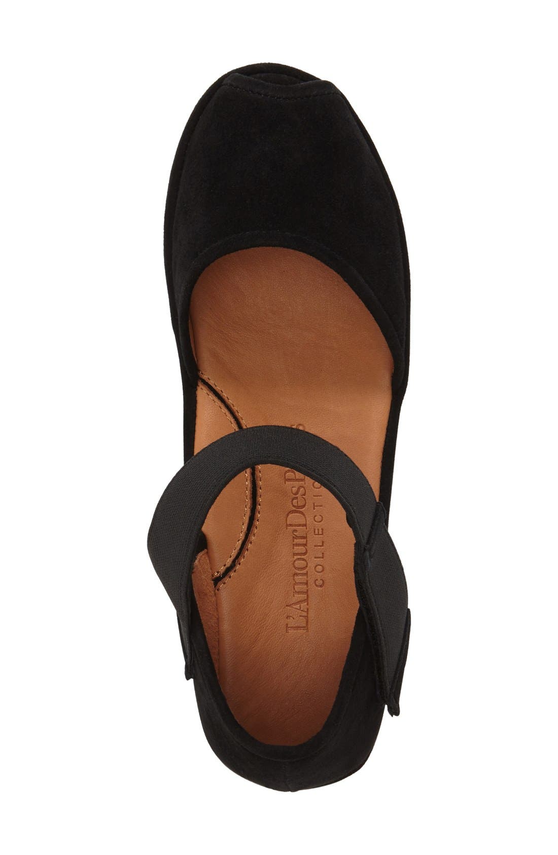 L'Amour des Pieds Amadour Platform Sandal, Alternate, color, Black Suede Leather