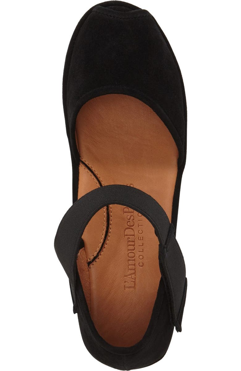 L'Amour des Pieds Amadour Platform Sandal, Alternate, color, Black Suede Leather