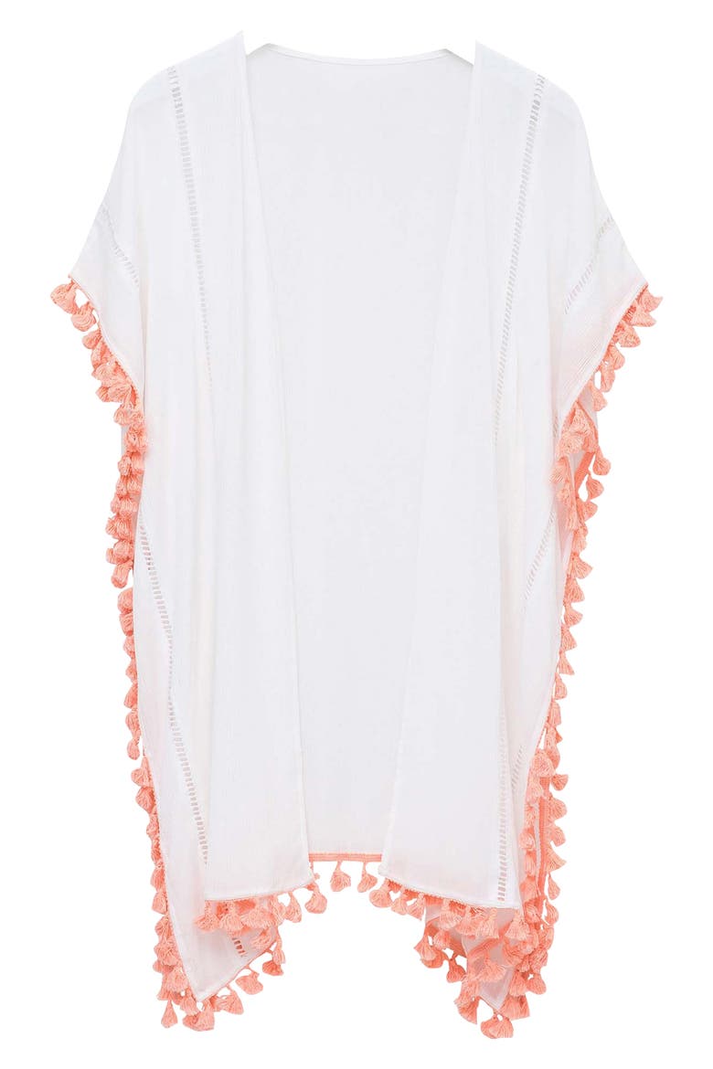 Kids' Tassel Cover-Up, Main, color, WHITE