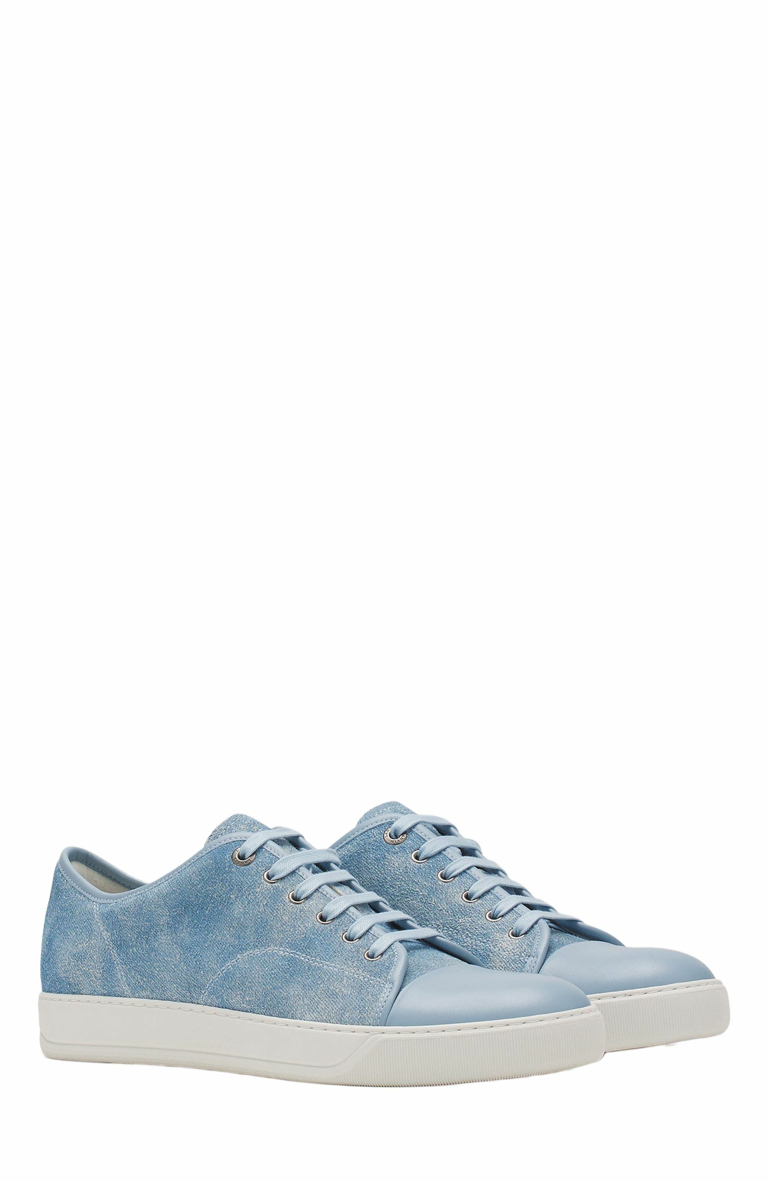 Lanvin Dbb1 Sneakers In Faded Denim For Men, Alternate, color, 