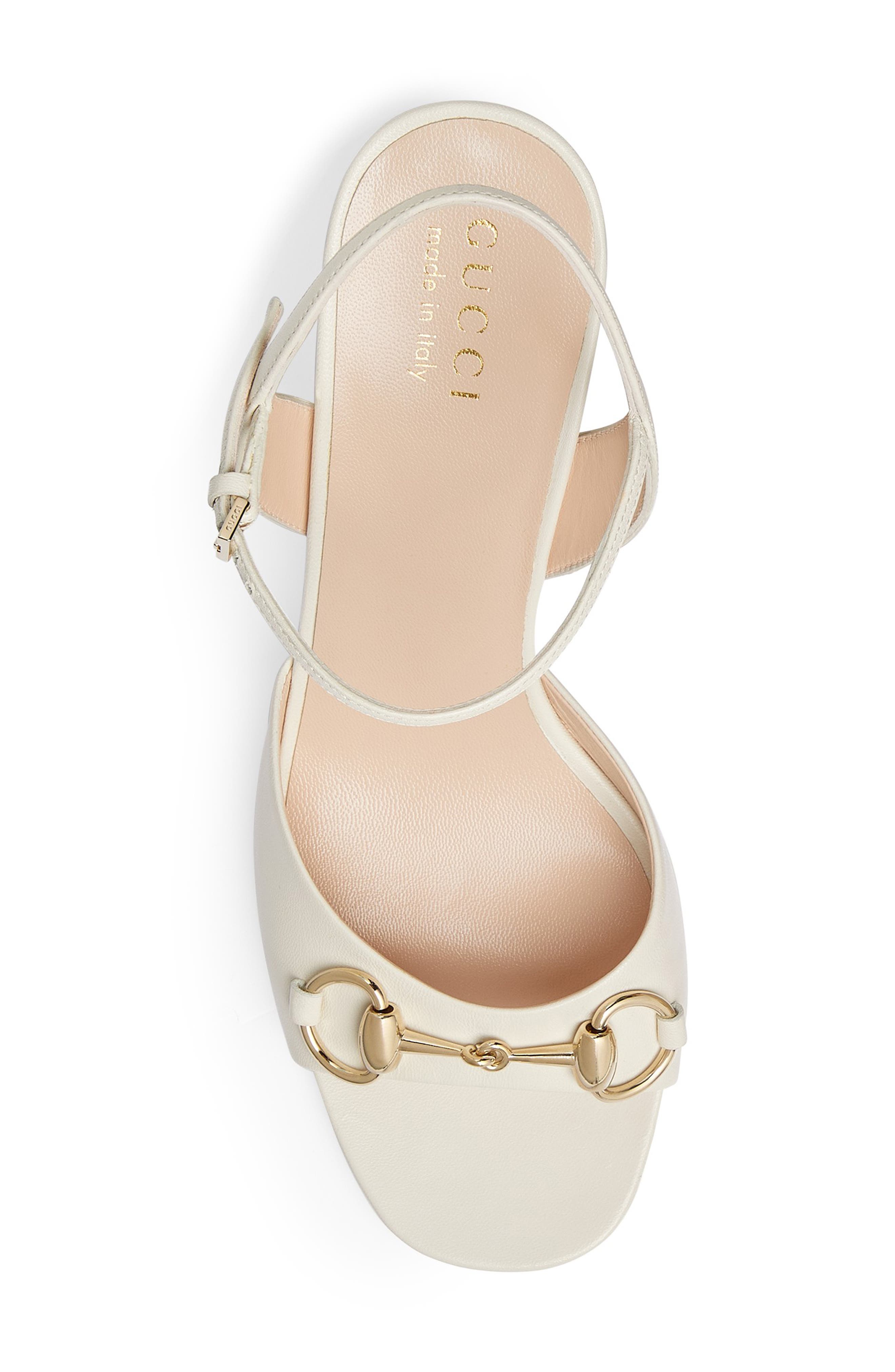 Horsebit Block Heel Sandal, Alternate, color, MYSTIC WHITE