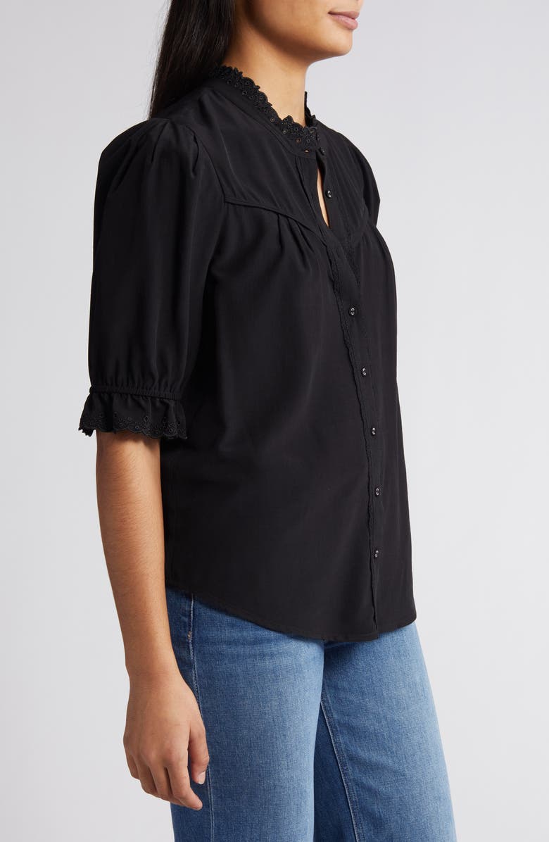 Wit & Wisdom Eyelet Accent Top, Alternate, color, 