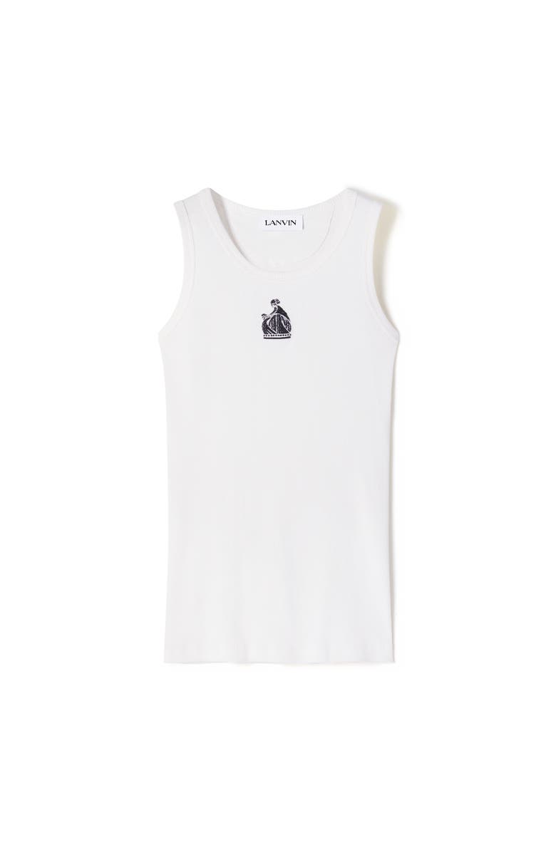 Lanvin Mother And Daughter Ribbed Tank Top, Alternate, color, White