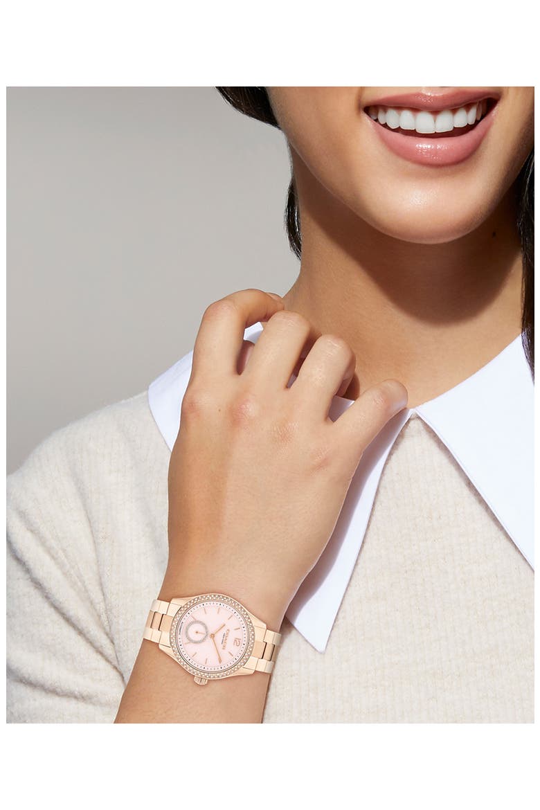 Brooks Bracelet Watch, 38mm, Alternate, color, PINK