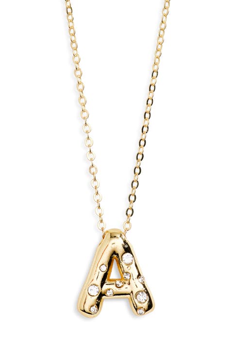 Leticia Cubic Zirconia Initial Pendant Necklace