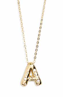 EYE CANDY LOS ANGELES Leticia Cubic Zirconia Initial Pendant Necklace