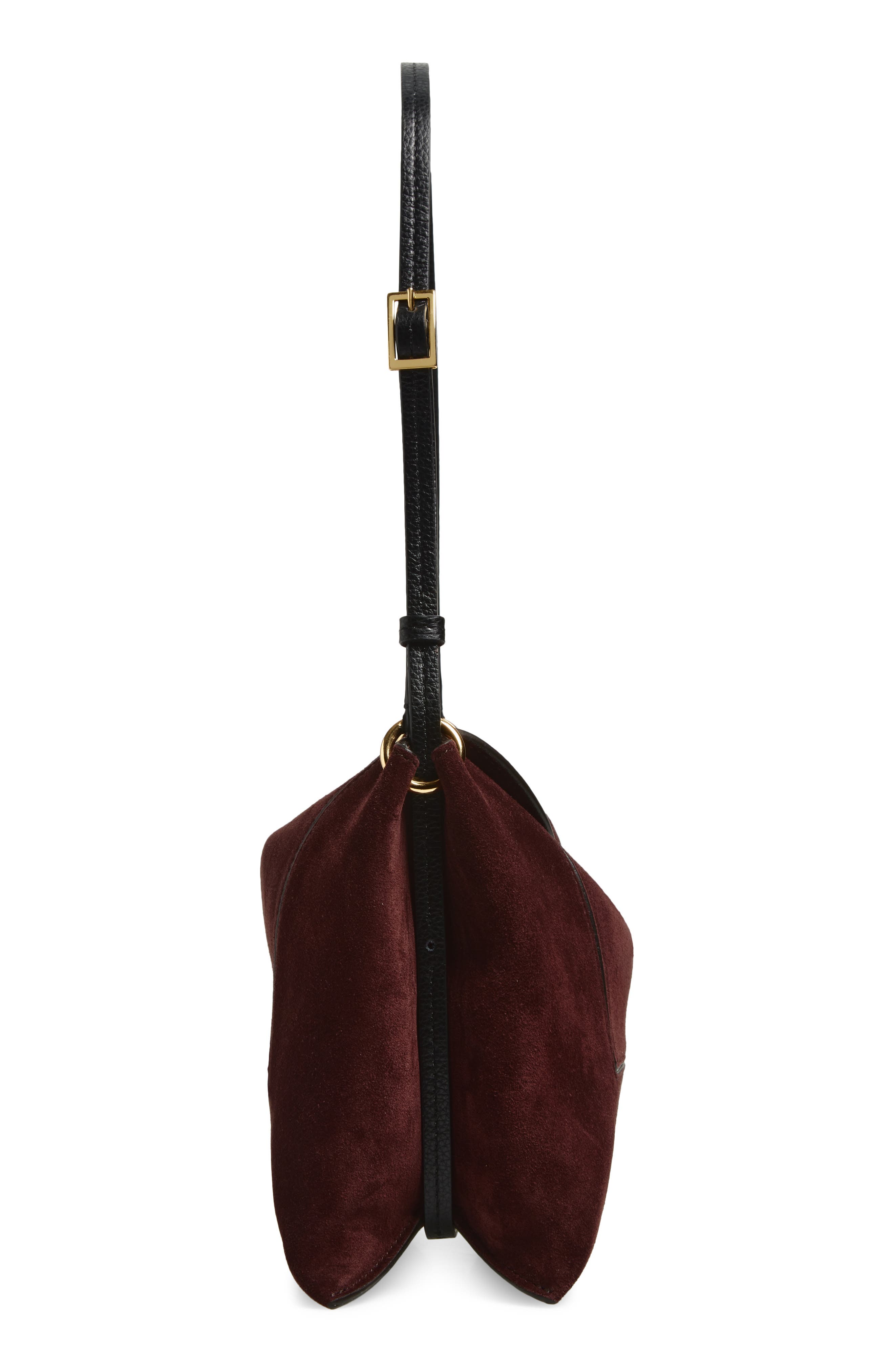 Wandler Penelope Slouch Suede Shoulder Bag, Alternate, color, Acai Suede
