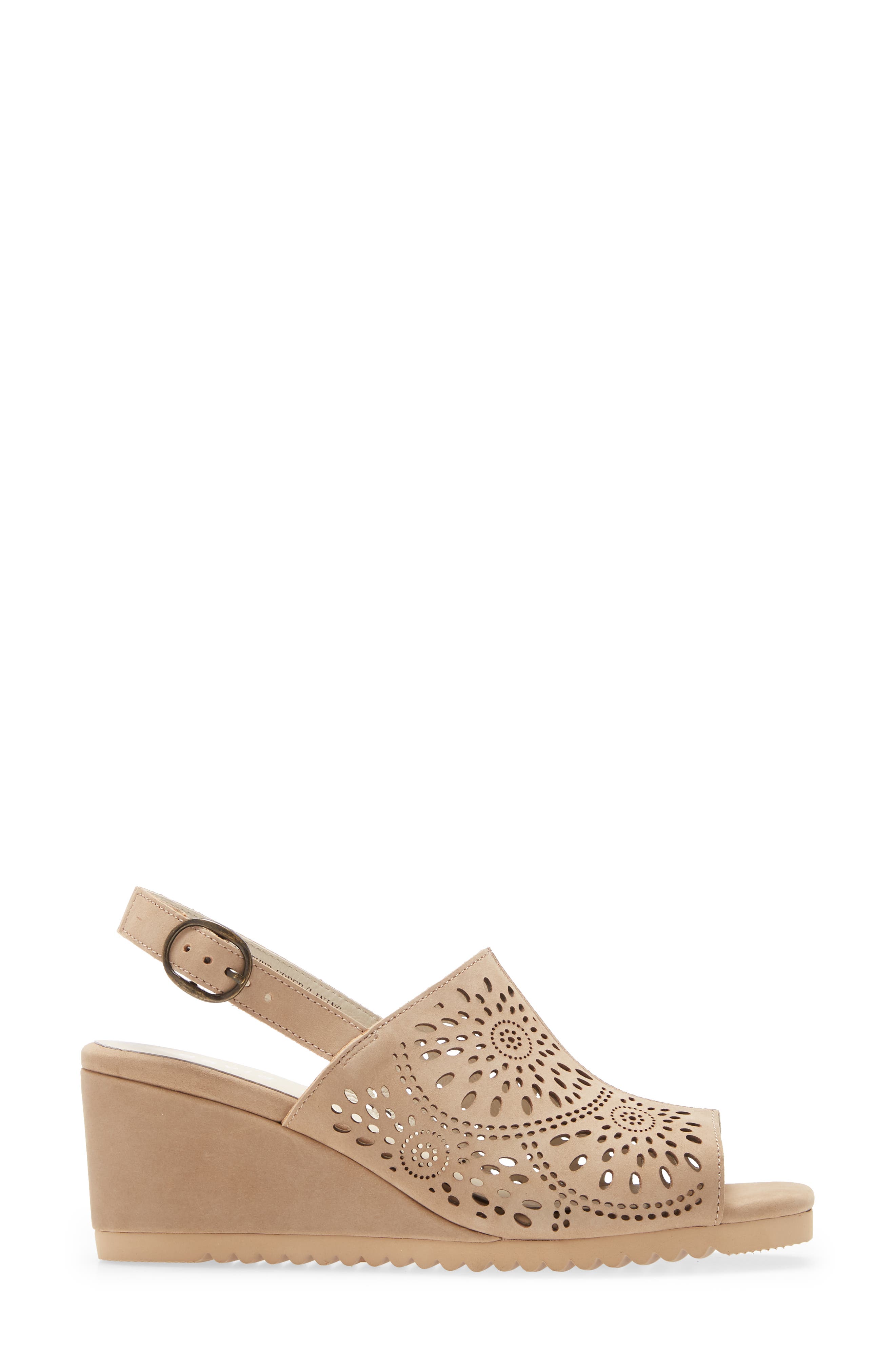 Smashing Wedge Sandal, Alternate, color, TAUPE NUBUCK LEATHER
