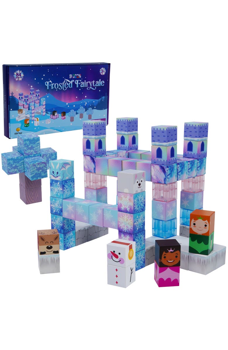 USA Toyz Blocchi Frosted Fairytale Magnetic Blocks 84pcs, Main, color, Multi Color
