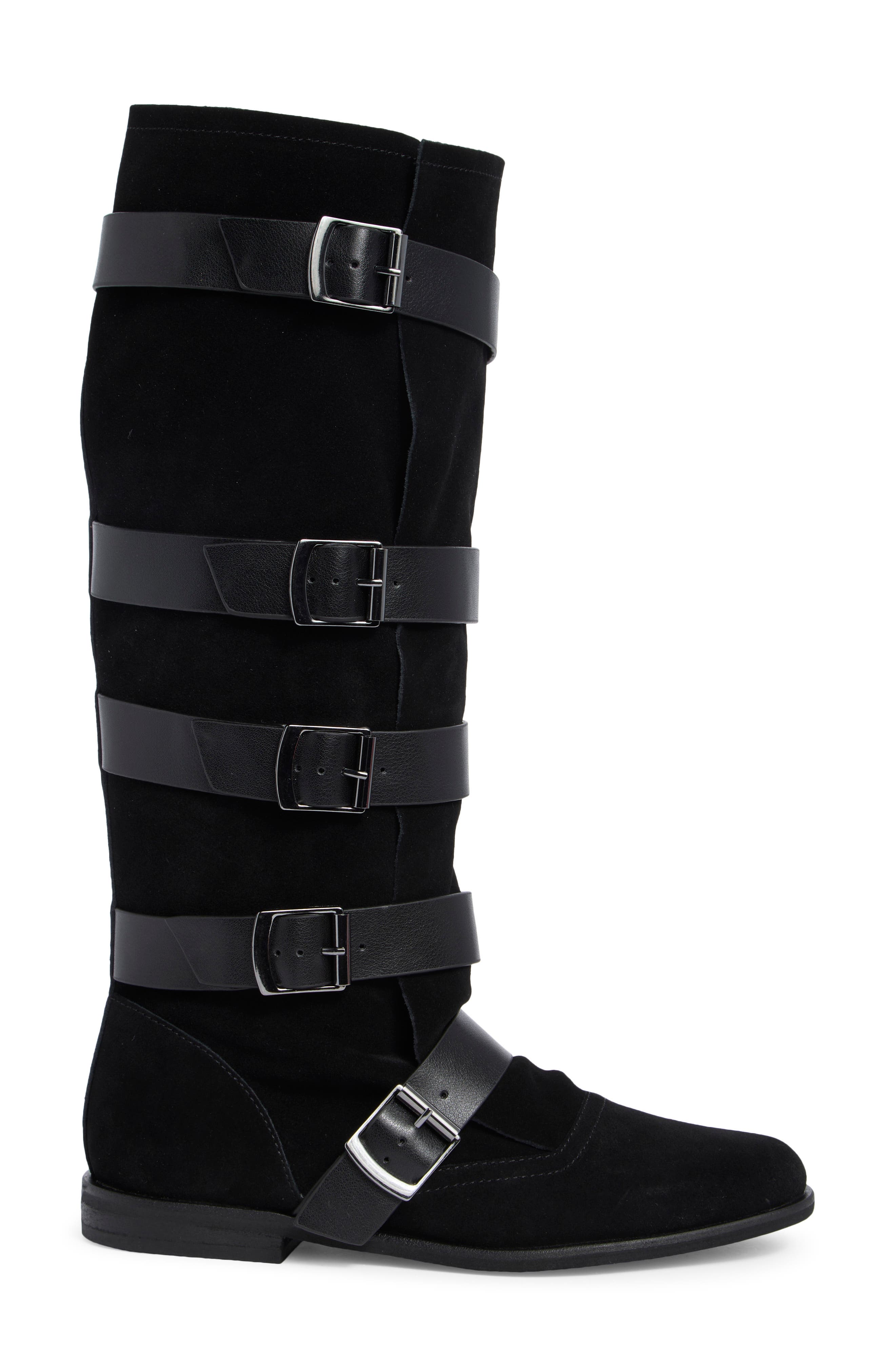 Indio Leather Boot, Alternate, color, BLACK SUEDE