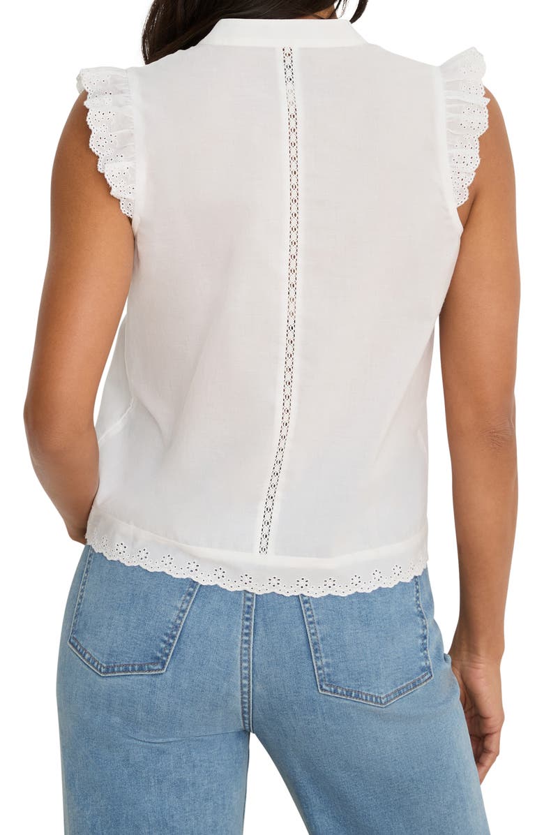 NIC+ZOE French Frill Top, Alternate, color, Paper White