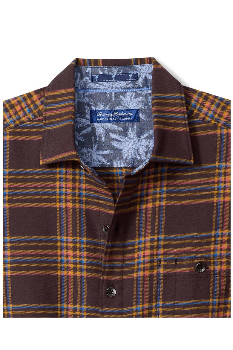 Canyon Beach Camano Plaid Cotton Flannel Button-Up Shirt, Alternate, color, TREAD