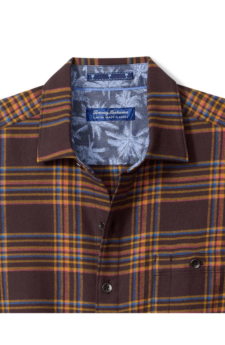 Tommy Bahama Canyon Beach Camano Plaid Cotton Flannel Button-Up Shirt, Alternate, color, Tread