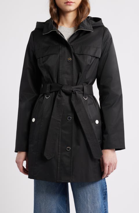 Belted Cotton Blend Coat