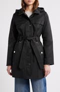 London Fog Belted Cotton Blend Coat