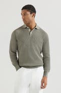 Brunello Cucinelli Rib knit polo