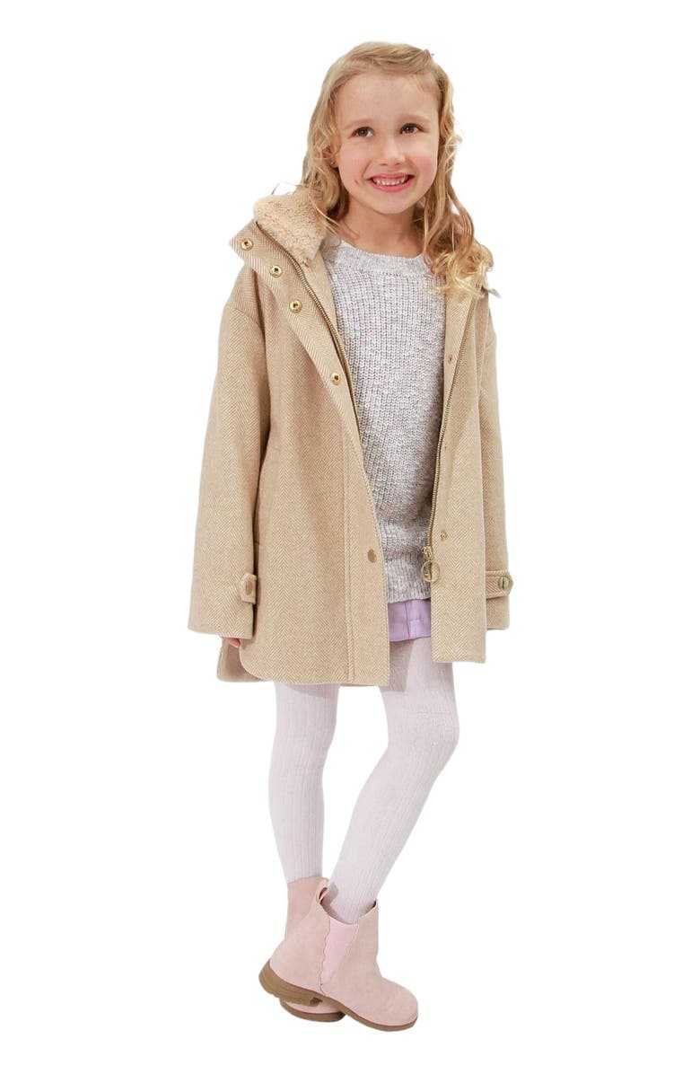 Belle & Bloom When I Grow Up Detachable Hooded Coat, Main, color, Pale Oat