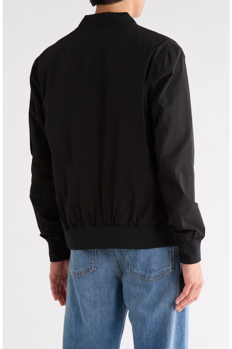Sleeve Pocket Bomber Jacket, Alternate, color, BLACK