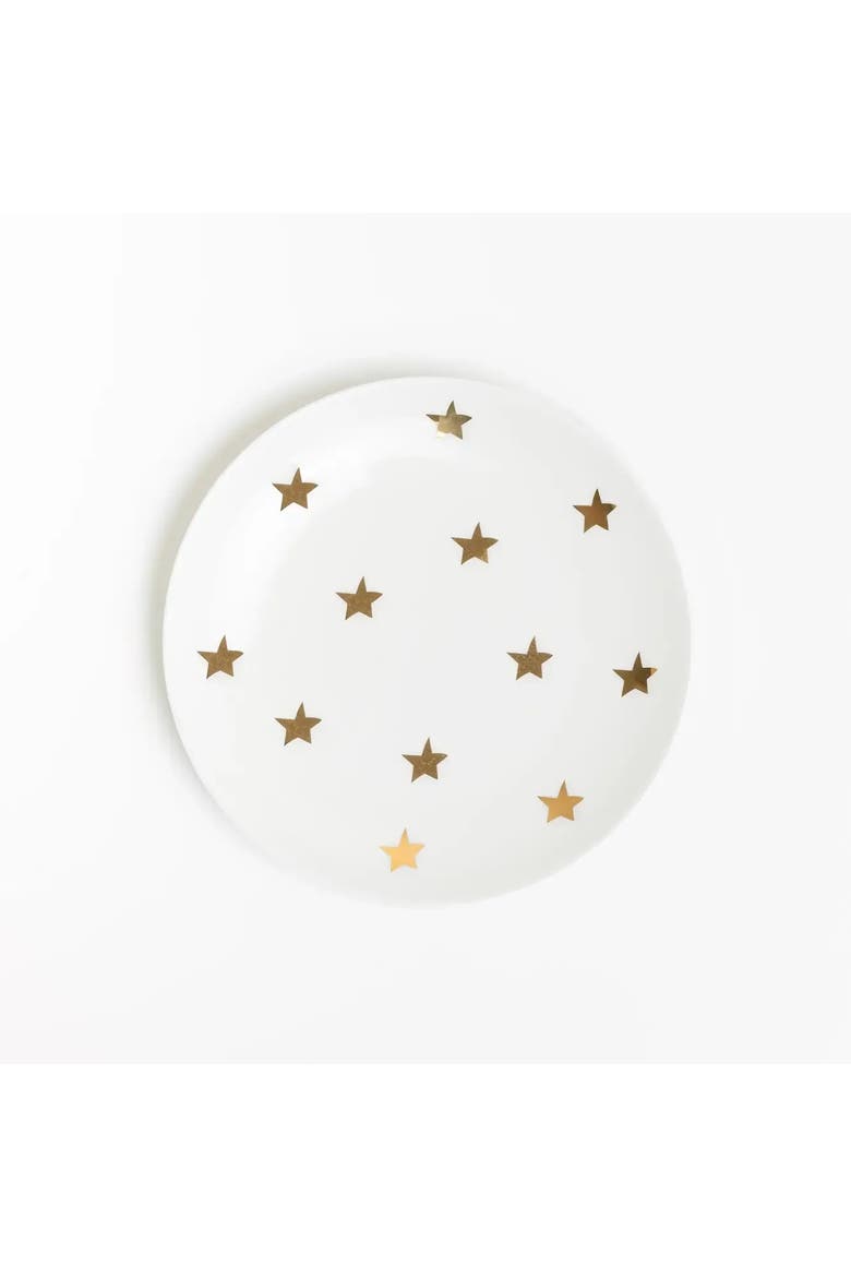 Charmed Star Salad Plate Set, Main, color, White