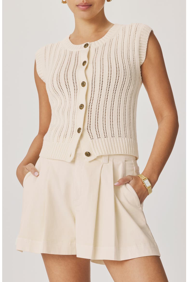 Luca Pointelle Sweater Tank, Main, color, ANTIQUE PEARL GREY
