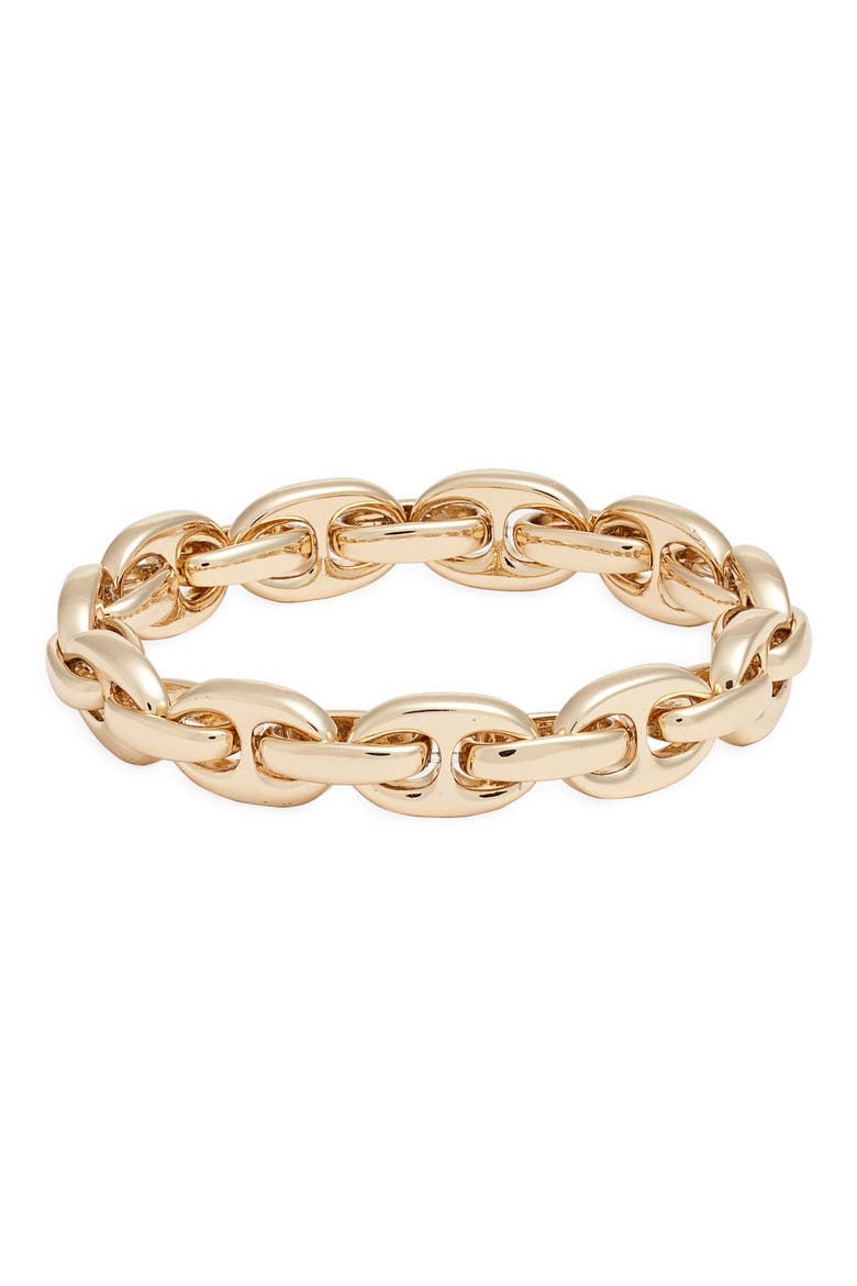Marine Link Stretch Bracelet, Main, color, GOLD
