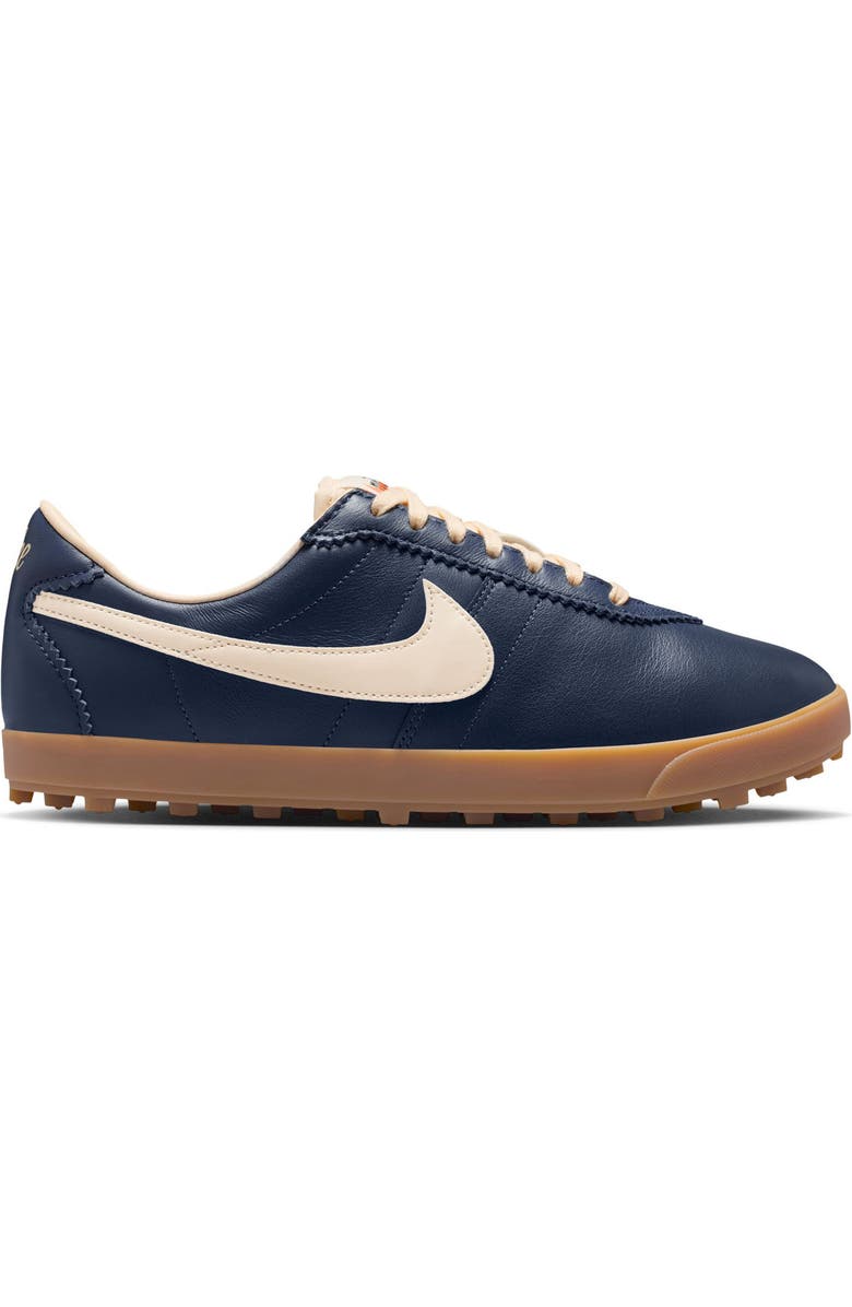 Nike Astrograbber Leather Football Sneaker, Alternate, color, Midnight Navy/ Muslin/ Yellow