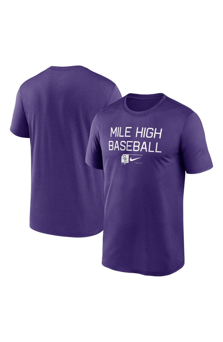 Nike Men's Nike Purple Colorado Rockies Baseball Phrase Legend Performance T-Shirt, Main, color, 