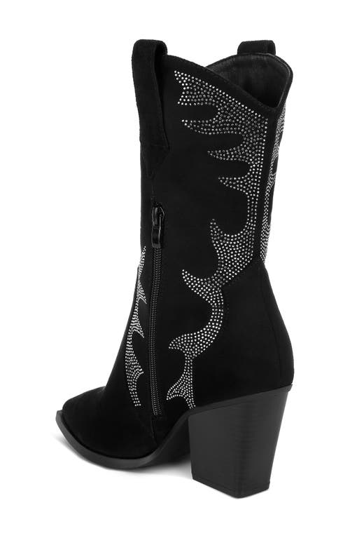 Rag & Co Rambler Microstud Western Boot In Black