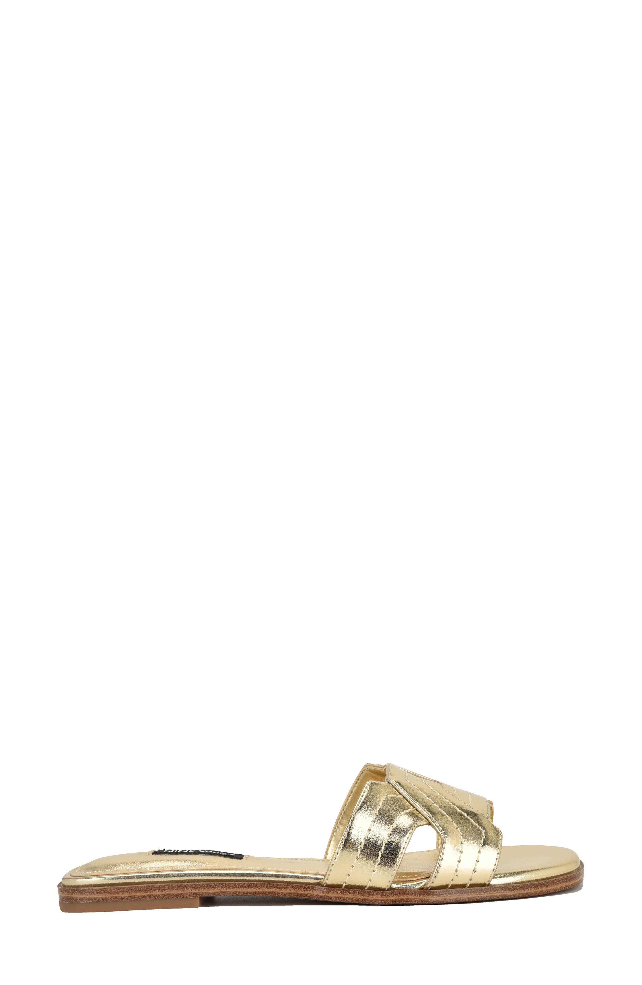 Gammy Slide Sandal, Alternate, color, GOLD