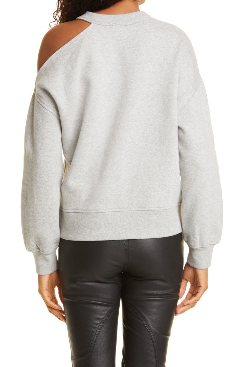 Quincy Cutout Sweatshirt, Alternate, color, HEATHER GREY