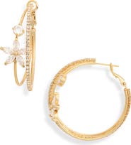 EYE CANDY LOS ANGELES Eliza Cubic Zirconia Flower Drop Earrings