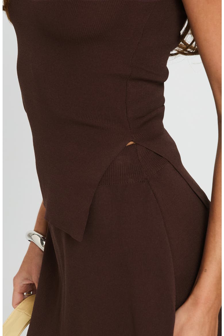 So Alluring Knit Tank & Miniskirt Set, Alternate, color, CHOCOLATE