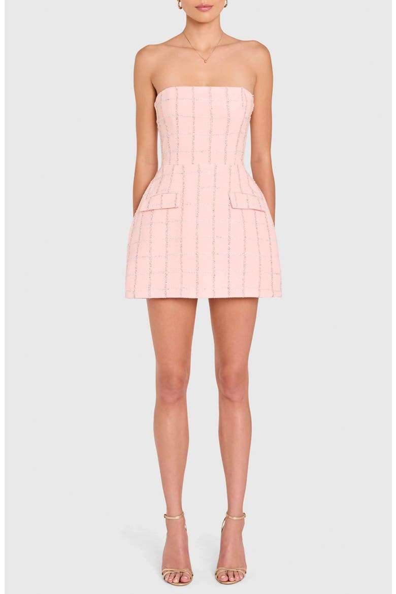 Metallic Windowpane Plaid Cocktail Romper, Main, color, MCH