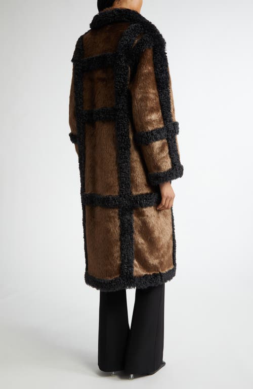Stand Studio Hayden Oversize Faux Fur Coat In Black