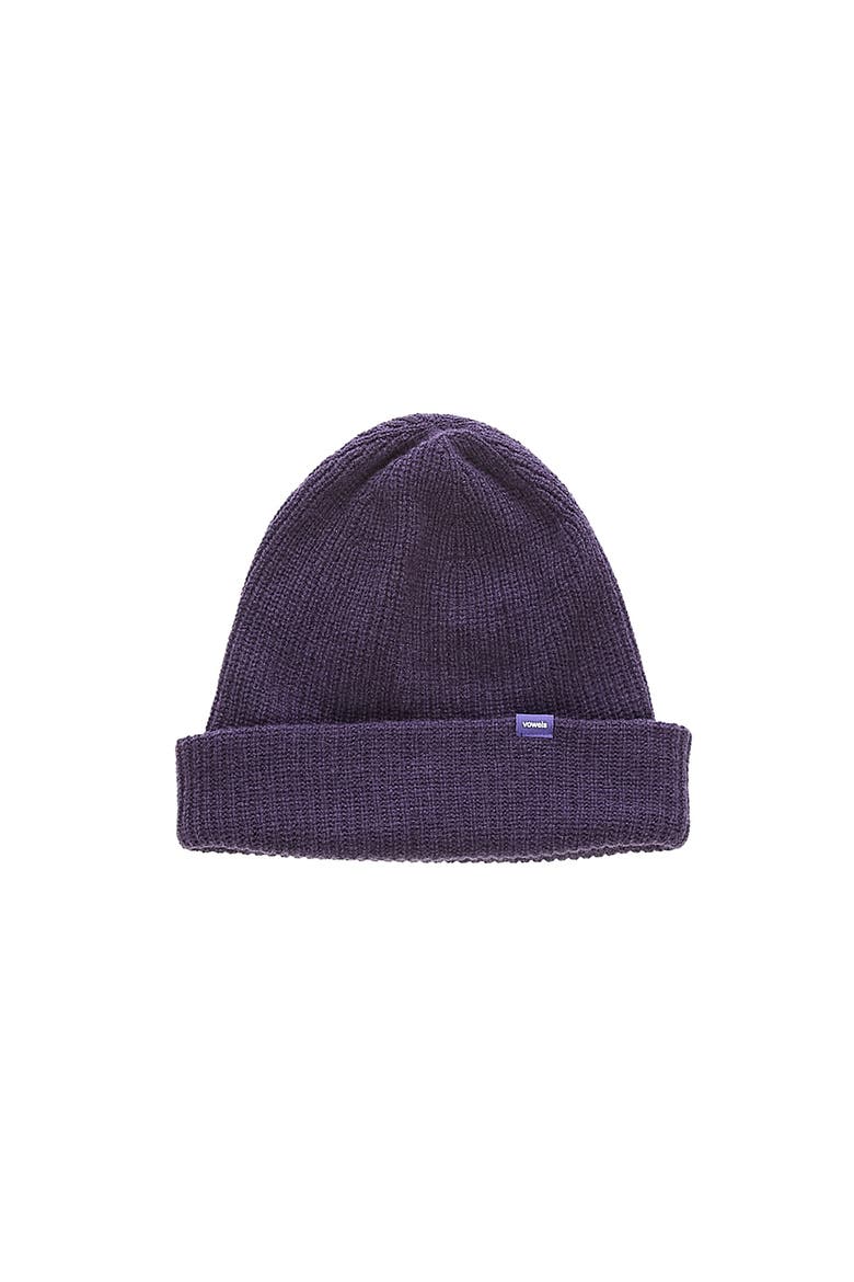 Solid Wool Blend Beanie, Main, color, Purple
