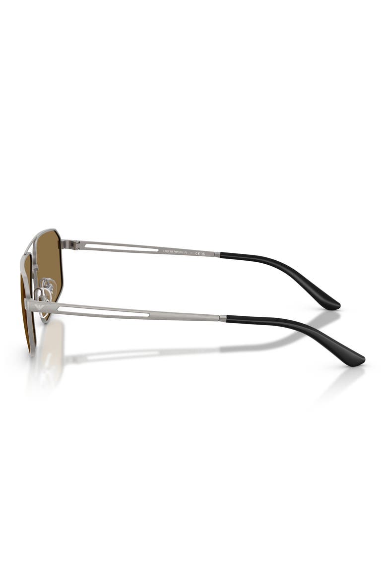 59mm Aviator Sunglasses, Alternate, color, MATTE GUNMETAL / DARK BROWN