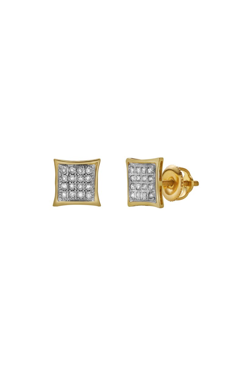 LuvMyJewelry Fantasia 10K Yellow Gold Diamond Unisex Earrings - 0.13 Cts, Main, color, 10K Yellow Gold